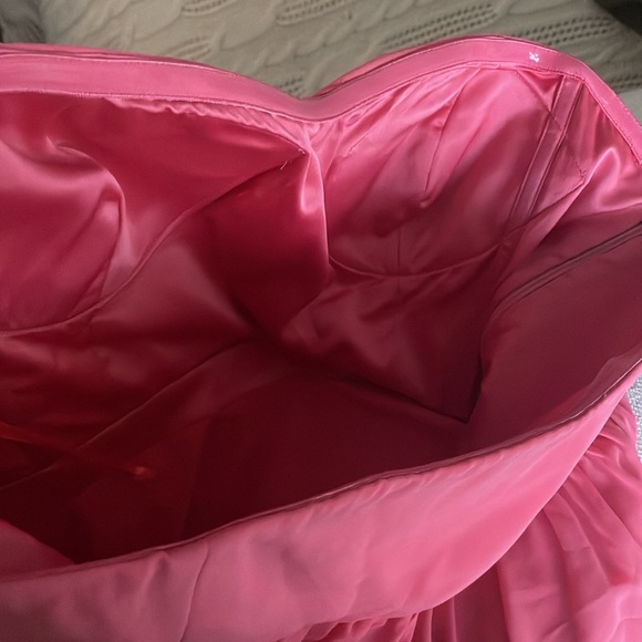 Jessica Simpson style a2154 one shoulder dress color Romantic (coral) size 12 - Picture 6 of 7